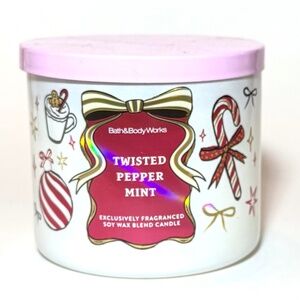 TWISTED PEPPERMINT 3 Wick Candle